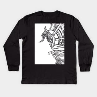 Tribal face Kids Long Sleeve T-Shirt